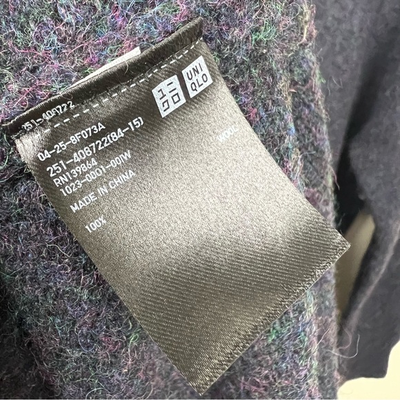 Uniqlo Women’s Hooded Wool Cardigan Sweater Jacket Oversized Size M Mid Length - Picture 8 of 9